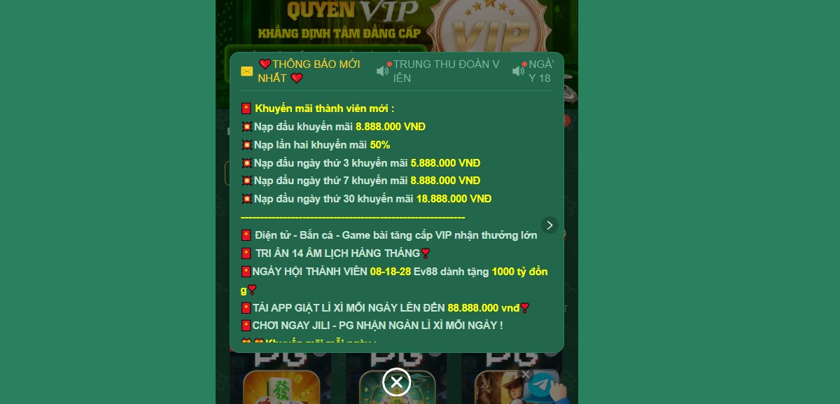 Chương trình khuyến mãi EV88 được cập nhật mới nhất 2025